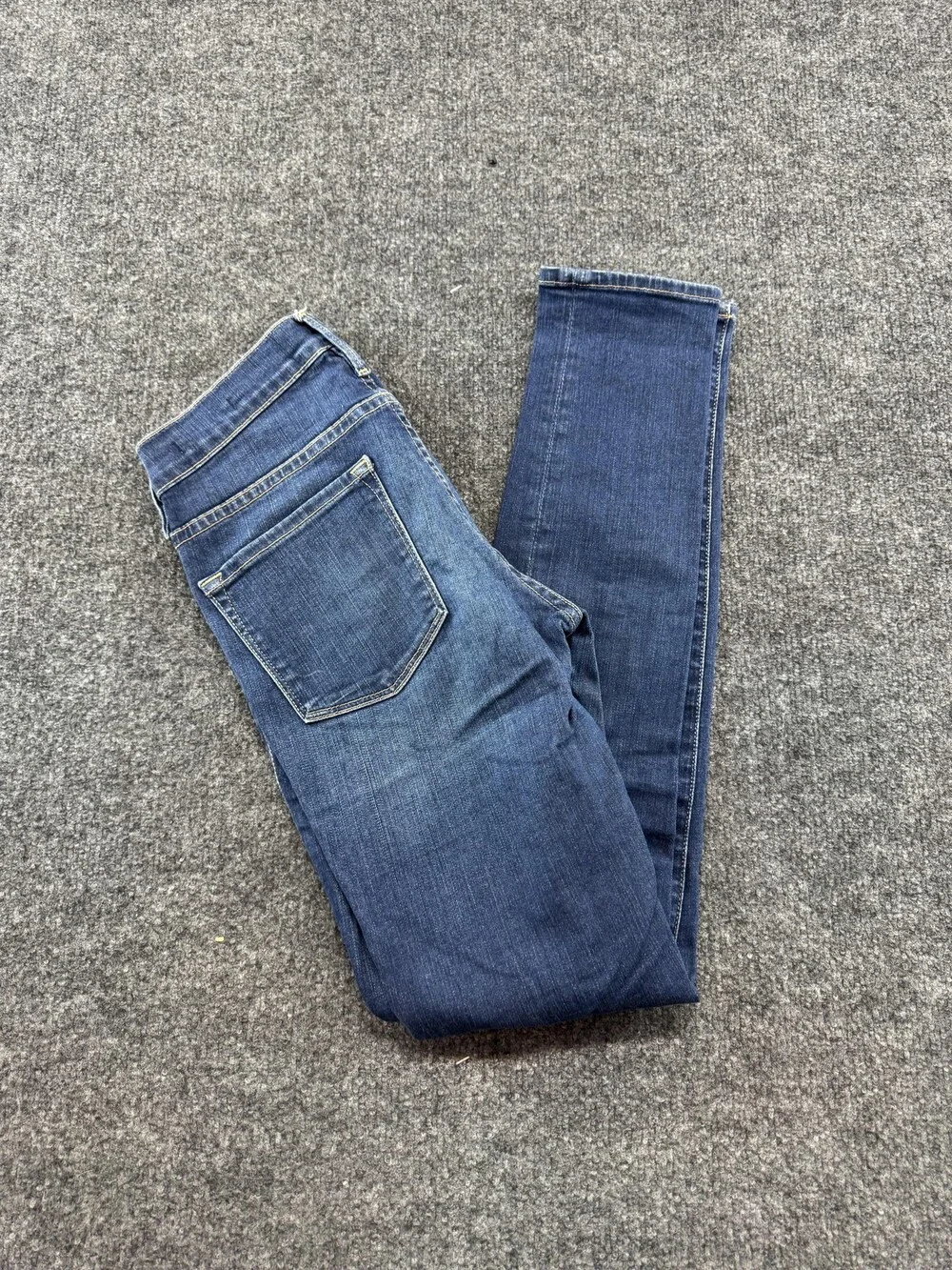 FRAME Jeans Womens 26 Blue Medium Wash Le Skinny De Jeanne Stretch Denim Pants